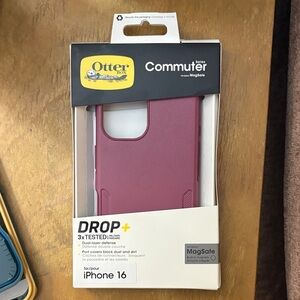 OtterBox Commuter Series MagSafe Case for iPhone 16 - Foxberry (Pink)